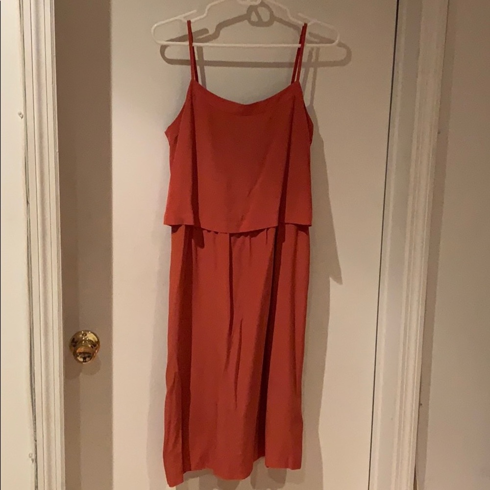 Madewell silk overlay dress